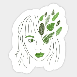 leaf girl Sticker